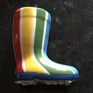 Whimsical Yankee Candle Ceramic Rainboot Votive Holder‎ Home Decor Cozy Warmth